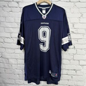 VTG Tony Romo Dallas Cowboys Reebok Authentic NFL Equipment‎ Jersey Size L Blue